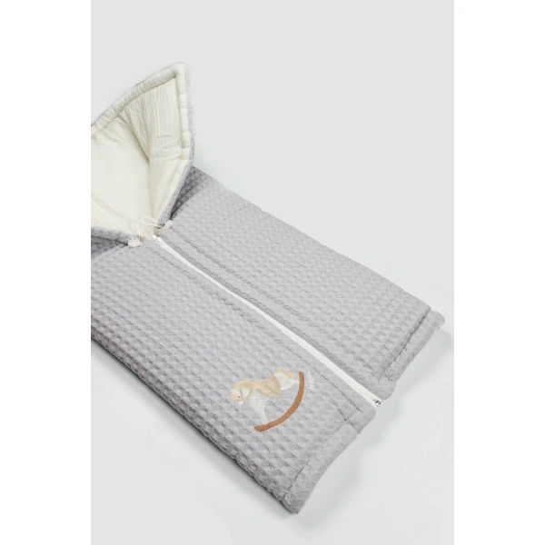 Akm Life Fermuarlı Natural Life Pike Battaniye Boy 70114 Gri