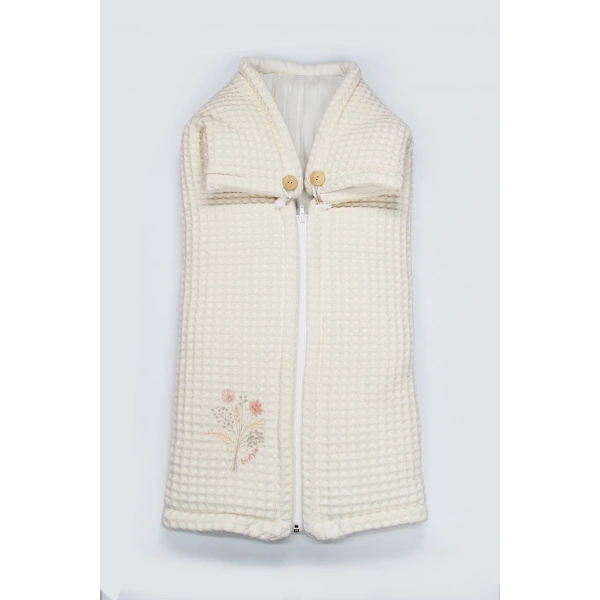 Akm Life Fermuarlı Natural Life Pike Battaniye Girl 70113 Ekru