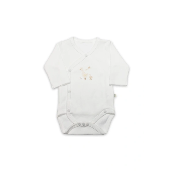 Akm Life Kruvaze  Body Uzun Kol Welcome Baby Duck 17108 Sarı