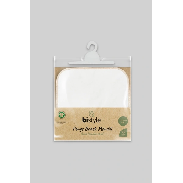 Akm Life Organik 20x20 10lu Penye Mendil 90102 Ekru