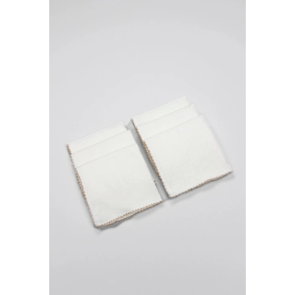 Akm Life Organik 28x28 6lı Havlu Mendil 90105 Ekru