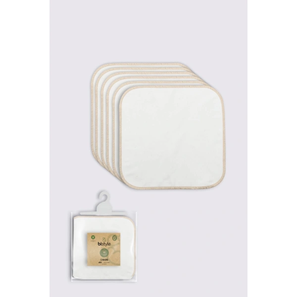 Akm Life Organik 28x28 6lı Penye Mendil 90103 Ekru