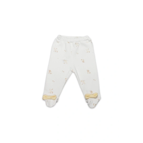 Akm Life Patikli Alt Welcome Baby Duck 16107 Sarı-ekru