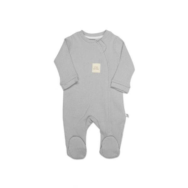 Akm Life Style Natural Fermuarlı Bebe Tulum 15115 Gri