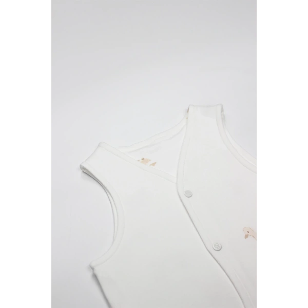 Akm Life Yelek Çift Taraflı Welcome Baby Duck 18104 Sarı-ekru