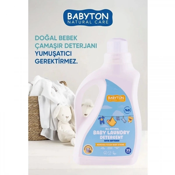 Babyton Doğal Bebek Çamaşır Sabunu Bitkisel Deterjan 1000 Ml