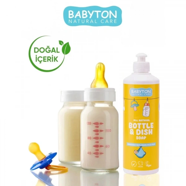 Babyton Doğal Emzik Ve Biberon Temizleyicisi Bitkisel Elde Bulaşık Sabunu 500 Ml