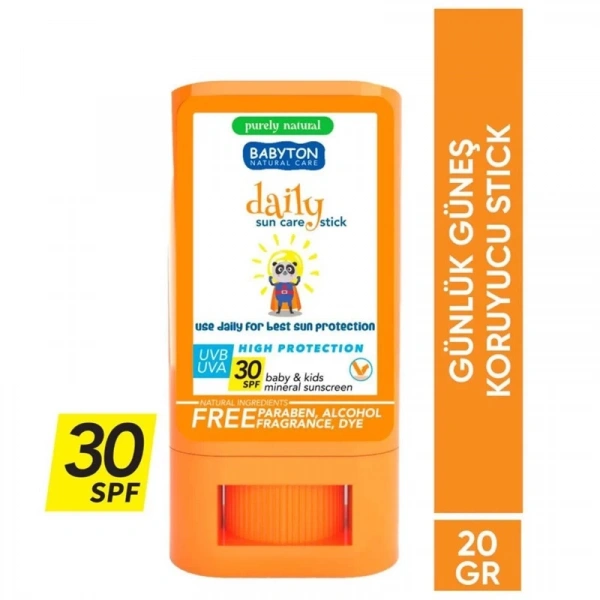 Babyton bebek Ve Çocuklar İçin Günlük Güneş Koruyucu Stick 20 Gr