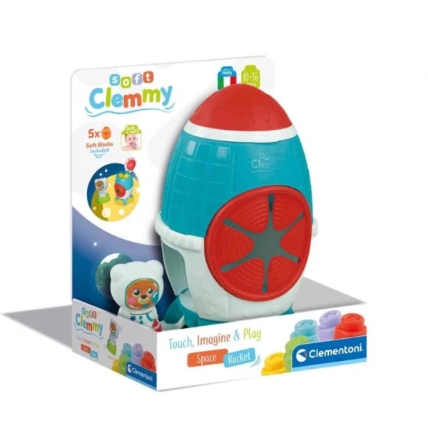 Clementoni Baby Soft Clemmy Yumuşak Blok Duyusal  Roket 17806