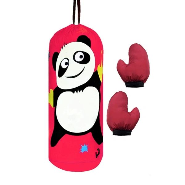 Çocuk Boks Torbası Eldiven Hediyeli Çocuklar İçin Evde Boks Kız Çocuk Boks Torbası Pembe