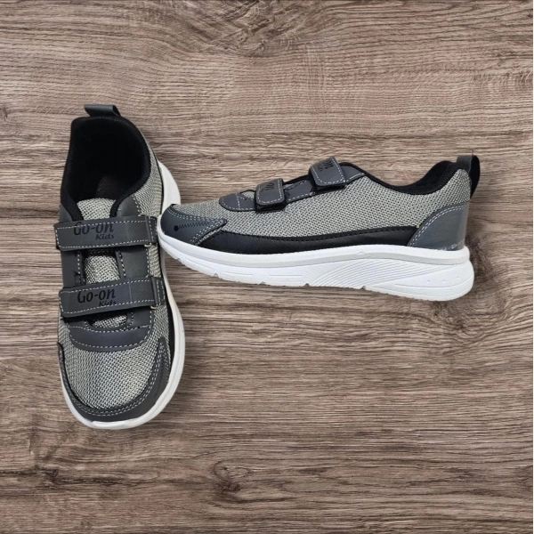 Çocuk spor ayakkabısı rahat kalıp Gri Siyah Ortopedik taban