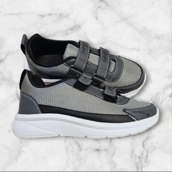 Çocuk spor ayakkabısı rahat kalıp Gri Siyah Ortopedik taban