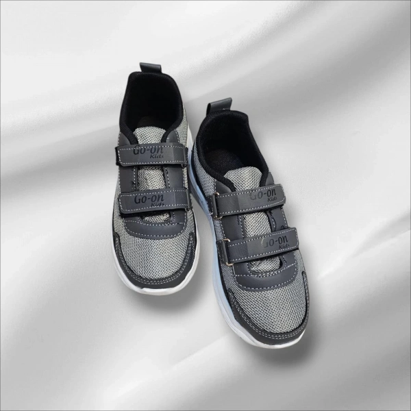 Çocuk spor ayakkabısı rahat kalıp Gri Siyah Ortopedik taban