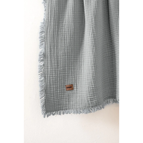 Kanz Bebek 4 Kat Müslin Örtü Knz-027 Gri