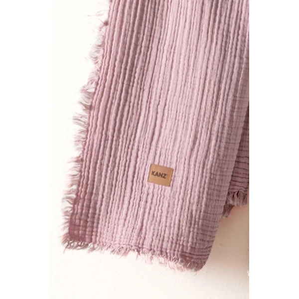 Kanz Bebek 4 Kat Müslin Örtü Knz-027 Gül Kurusu