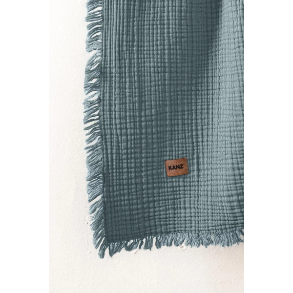 Kanz Bebek 4 Kat Müslin Örtü Knz-027 İndigo