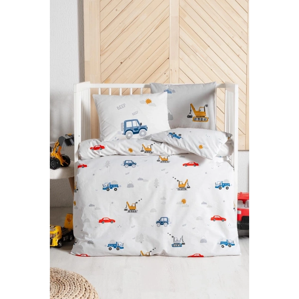 Kanz Ranforce Bebek Nevresim Takımı Knz-001 Digger Cars