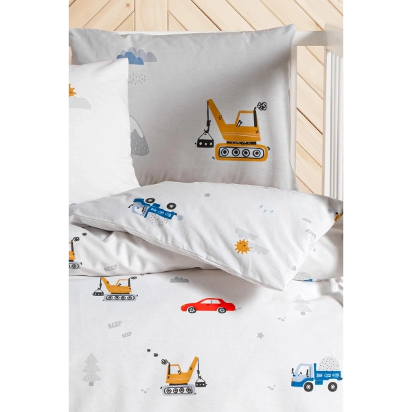 Kanz Ranforce Bebek Nevresim Takımı Knz-001 Digger Cars