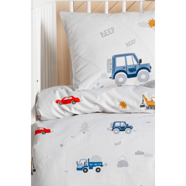 Kanz Ranforce Bebek Nevresim Takımı Knz-001 Digger Cars