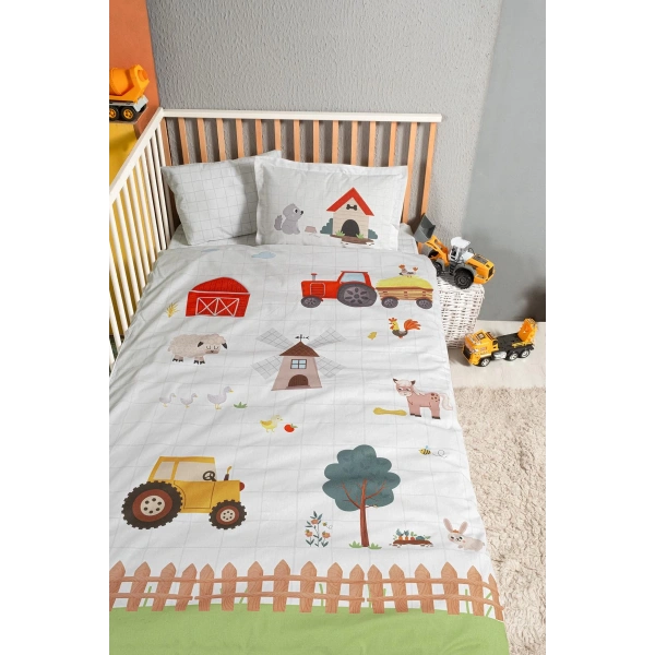 Kanz Ranforce Bebek Nevresim Takımı Knz-001 Farming