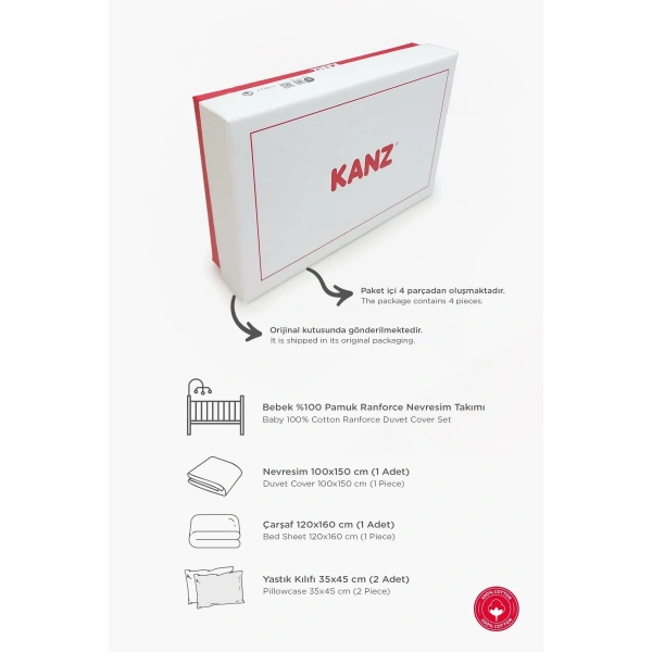 Kanz Ranforce Bebek Nevresim Takımı Knz-001 Farming