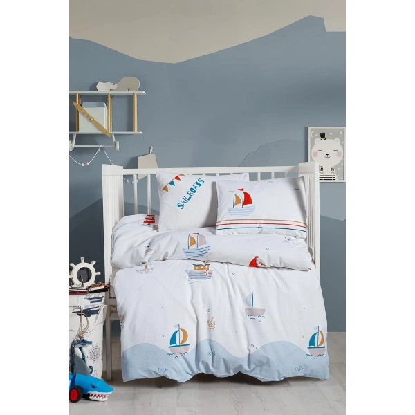 Kanz Ranforce Bebek Nevresim Takımı Knz-001 Sailboats