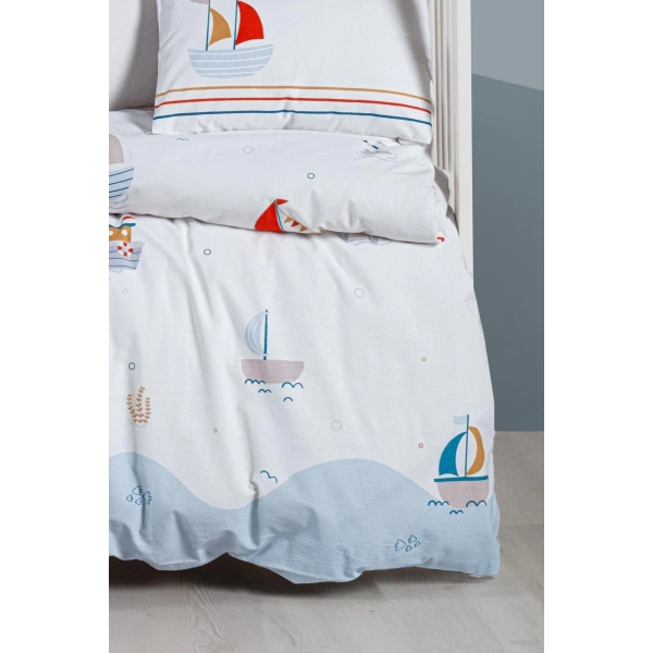Kanz Ranforce Bebek Nevresim Takımı Knz-001 Sailboats