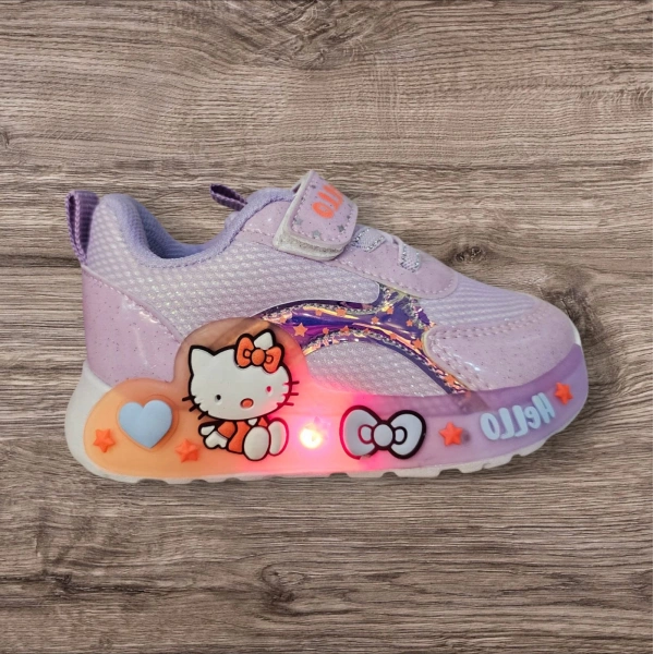 Kız bebek çocuk ışıklı anahtarlık hediyeli günlük hafif taban spor ayakkabı