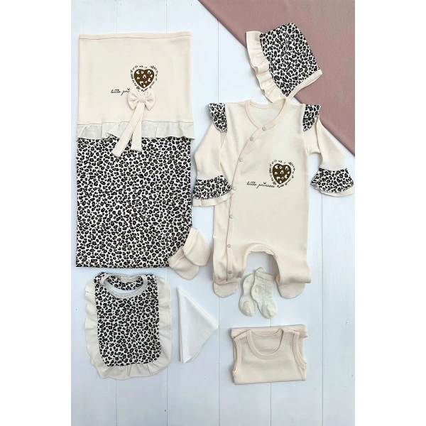 Leopar Desenli 8li Set Yeni Doğan