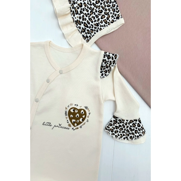 Leopar Desenli 8li Set Yeni Doğan