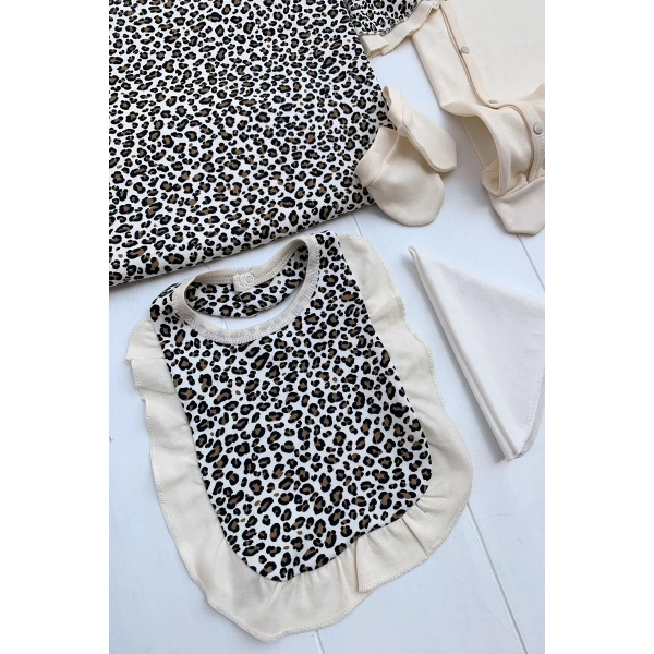 Leopar Desenli 8li Set Yeni Doğan