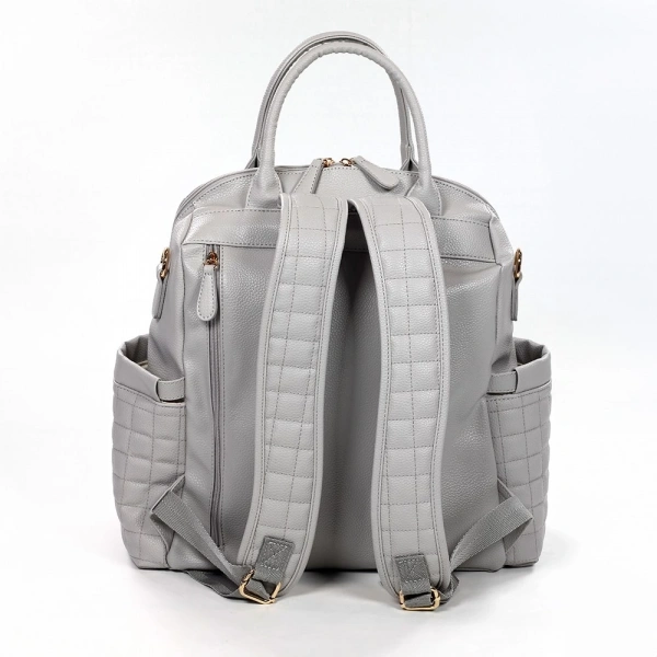 M&y Kitty Deri Anne Bebek Bakım Sırt Çantası 7271 Gri