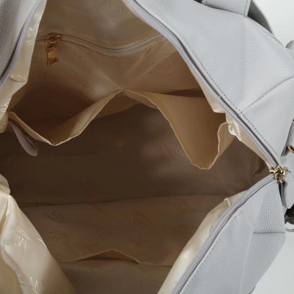 M&y Kitty Deri Anne Bebek Bakım Sırt Çantası 7271 Gri