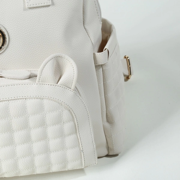 M&y Kitty Deri Anne Bebek Bakım Sırt Çantası 7271 Krem