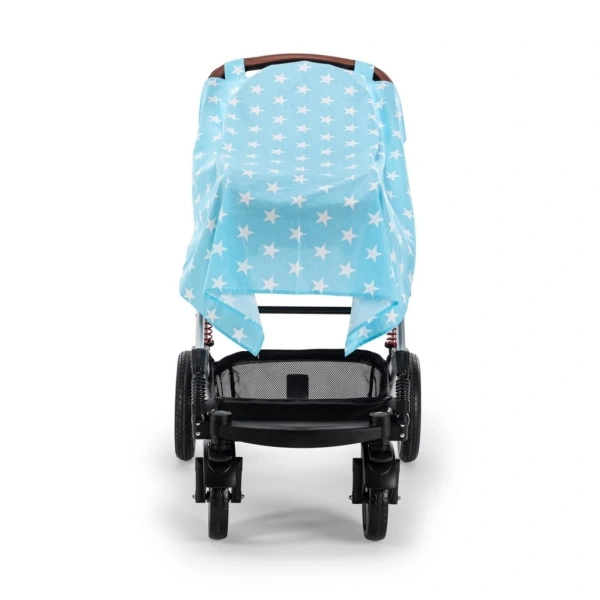 Moje Poplin Puset Bebek Arabası Örtüsü Mavi Yıldız