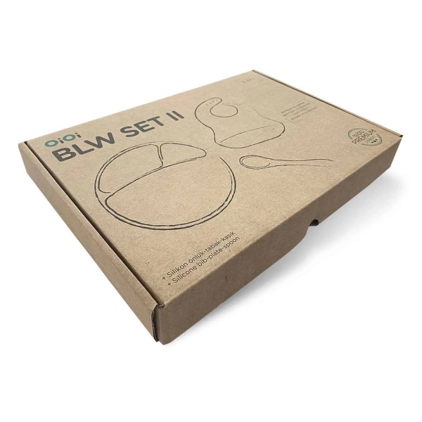 Oioi Blw Iı Silikon Beslenme Seti 3lü (tabaklı) Velvet Rose