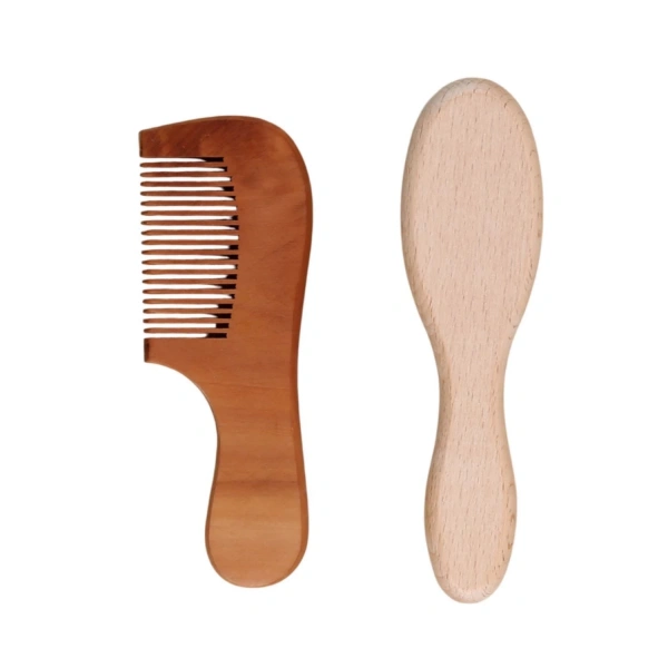 Sebi Bebe Doğal Keçi Kılı Fırça Ve Tarak Seti