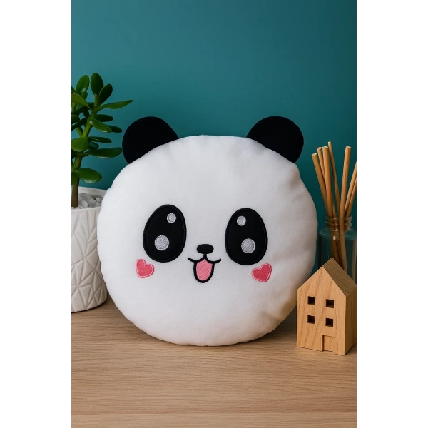 Sevimli Kedi Ve Panda Orta Boy Bebek Çocuk Yastık 2li Paket