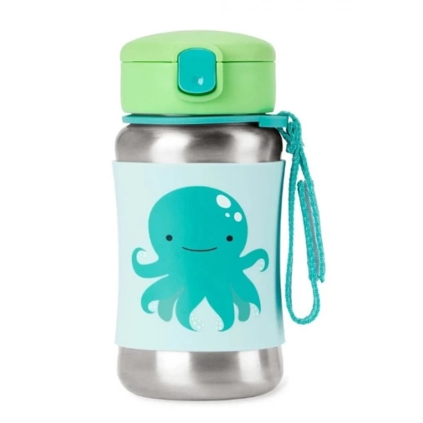 Skip Hop Zoo Pipetli Paslanmaz Çelik Suluk 350 Ml Ahtopot