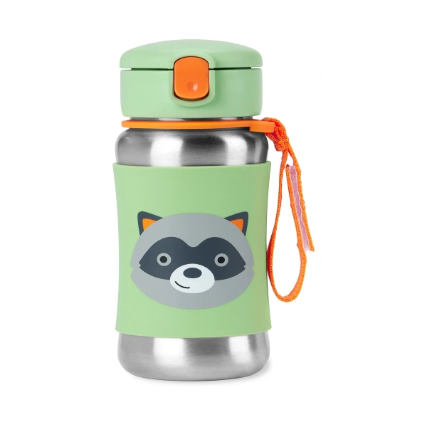 Skip Hop Zoo Pipetli Paslanmaz Çelik Suluk 350 Ml Rakun