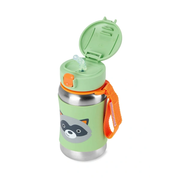 Skip Hop Zoo Pipetli Paslanmaz Çelik Suluk 350 Ml Rakun