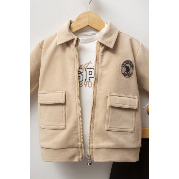 U.s. Polo Assn 3lü Takım Usb2549 Bej