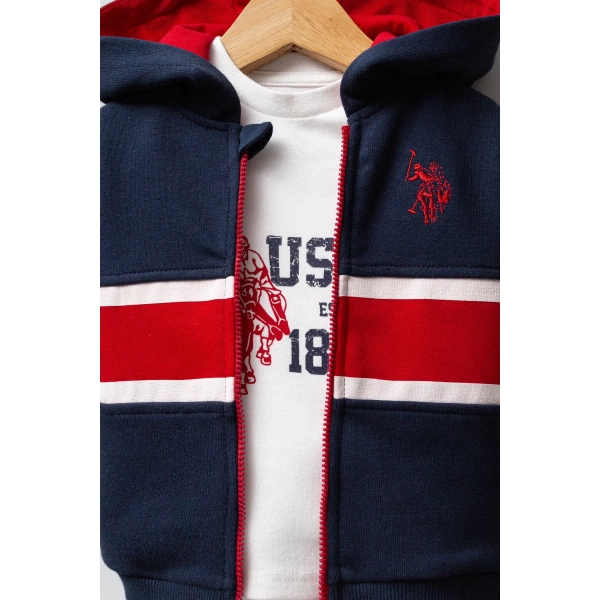 U.s. Polo Assn 3lü Takım Usb2553 Lacivert-kırmızı