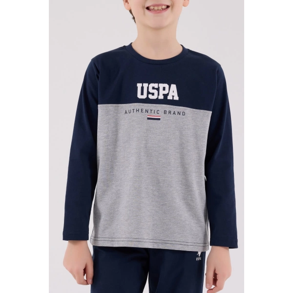 U.s. Polo Assn Uzun Kol Pijama Takım Us2220-4 Lacivert