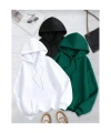 Düz Uzun Kollu Oversize Kadın Hoodie