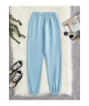 Kadın Bebemavi 3 Iplik Düz Elastik Bel Ve Paça Termal Astarlı Jogger Eşofman Altı