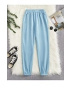 Kadın Bebemavi 3 Iplik Düz Elastik Bel Ve Paça Termal Astarlı Jogger Eşofman Altı