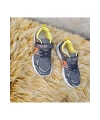 Bağcıklı Unisex Çocuk Spor Ayakkabısı-Gri-Orange-yeşil