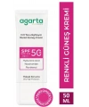 Agarta Doğal Güneş Kremi Cilt Tonu Eşitleyici Renkli 50 Spf 50 Ml