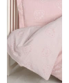 Kanz Jakarlı Müslin Bebek Nevresim Takımı Knz-013 Bear Pembe